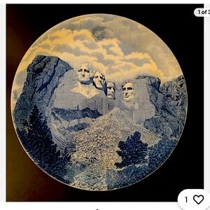 Mount Rushmore collector plate vintage